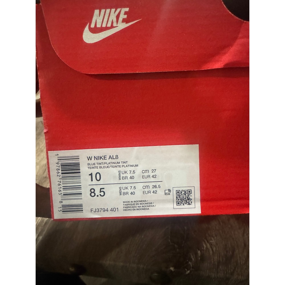 Nike AL8 Blue Tint Platinum Tint Womens 10 Mens 8.5 Sneakers FJ3794-401 - Picture 3 of 8